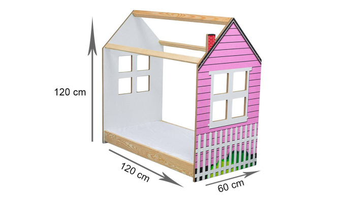 Domek z łóżkiem dla dziecka do pokoju